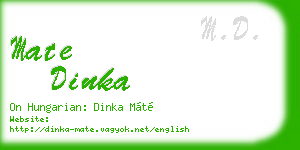 mate dinka business card