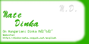 mate dinka business card